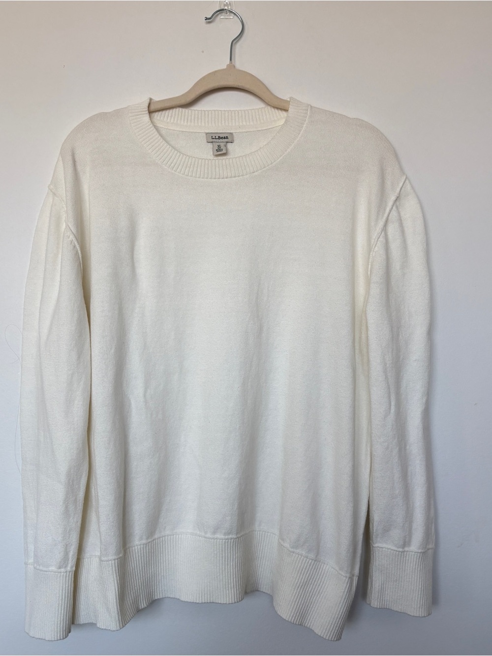 L.L. Bean Women’s Crewneck Sweater - Off-White/Cream Size XL
